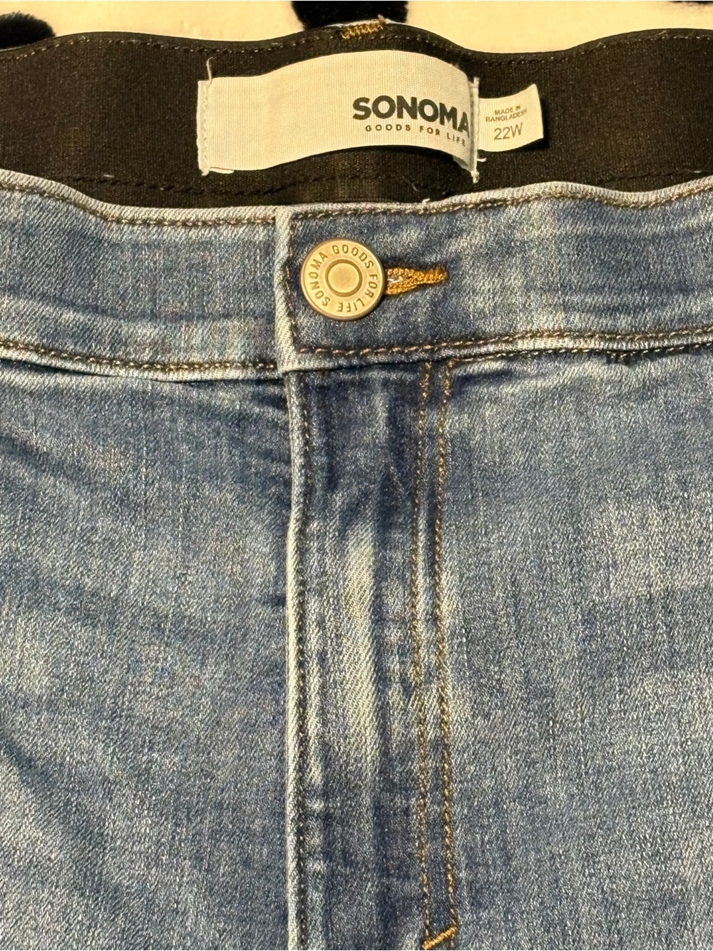 Sonoma Light Blue Denim Jeans with Branded Button